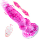 8.8 Inch Thrusting Vibrating Fantasy Knot Dildo -Pink