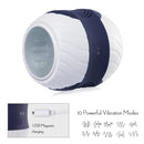 10 Vibration Transparent Male Masturbatior with Controlling Handle - Lusty Time