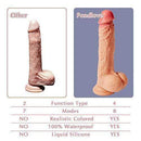 8.5-Inch 8 Mode Vibrating Thrusting Rotating Heating Remote Control Realistic Dildo - Lusty Time