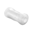 5.6” Clear Tapered Threaded Channel Male Masturbator - Lusty Time