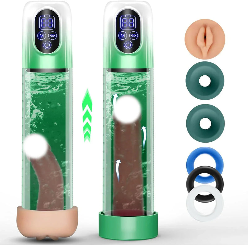 3-in-1: Powerful Penis Pump and Masturbation with 4 Training Pressures & 5 Suction Modes