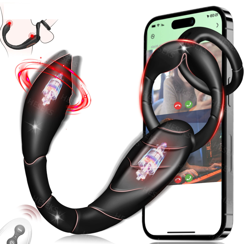 APP-Controlled Prostate Massager & Vibrating Cock Ring