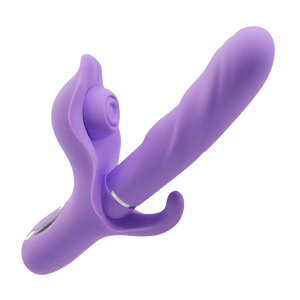 New 4 in 1 Thrusting and Flapping G-spot Rabbit Vibrator for Women and Couples