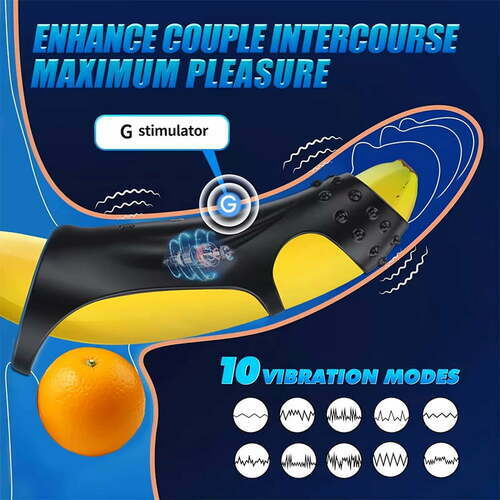 10 Vibrating Cock Ring with G-spot Stimulation and Remote Control