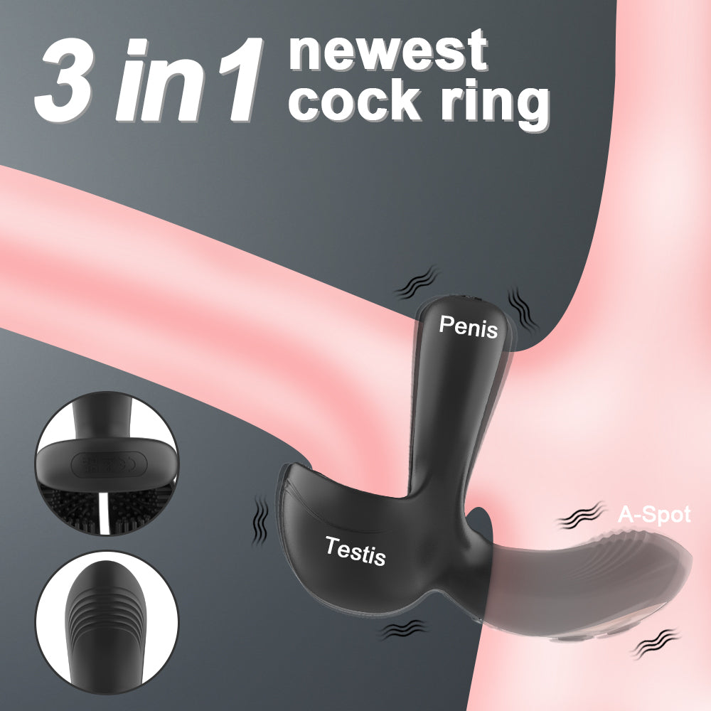 Ultimate Pleasure with our 4-in-1 Vibrating Cock Ring - Lusty Time