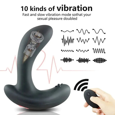 Remote Control Inflatable Anal Plug Vibrator & Prostate Massager