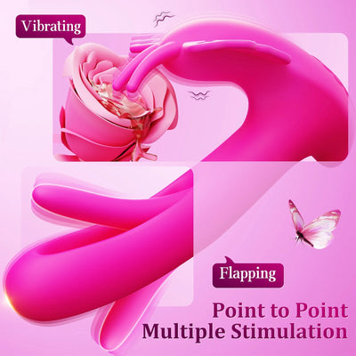 4 in 1 Butterfly Wearable Multi Stimulation Flapping Vibrator
