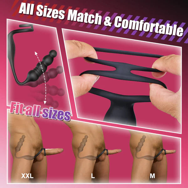 Thrusting & Vibrating Prostate Massager with Cock Ring