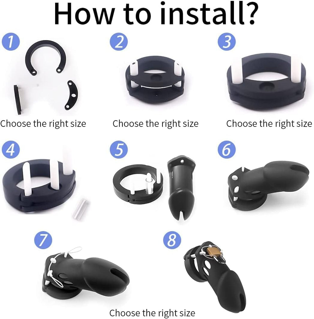Ultimate Control: Silicone Cock Cage Chastity Device for Male Penis Exercise
