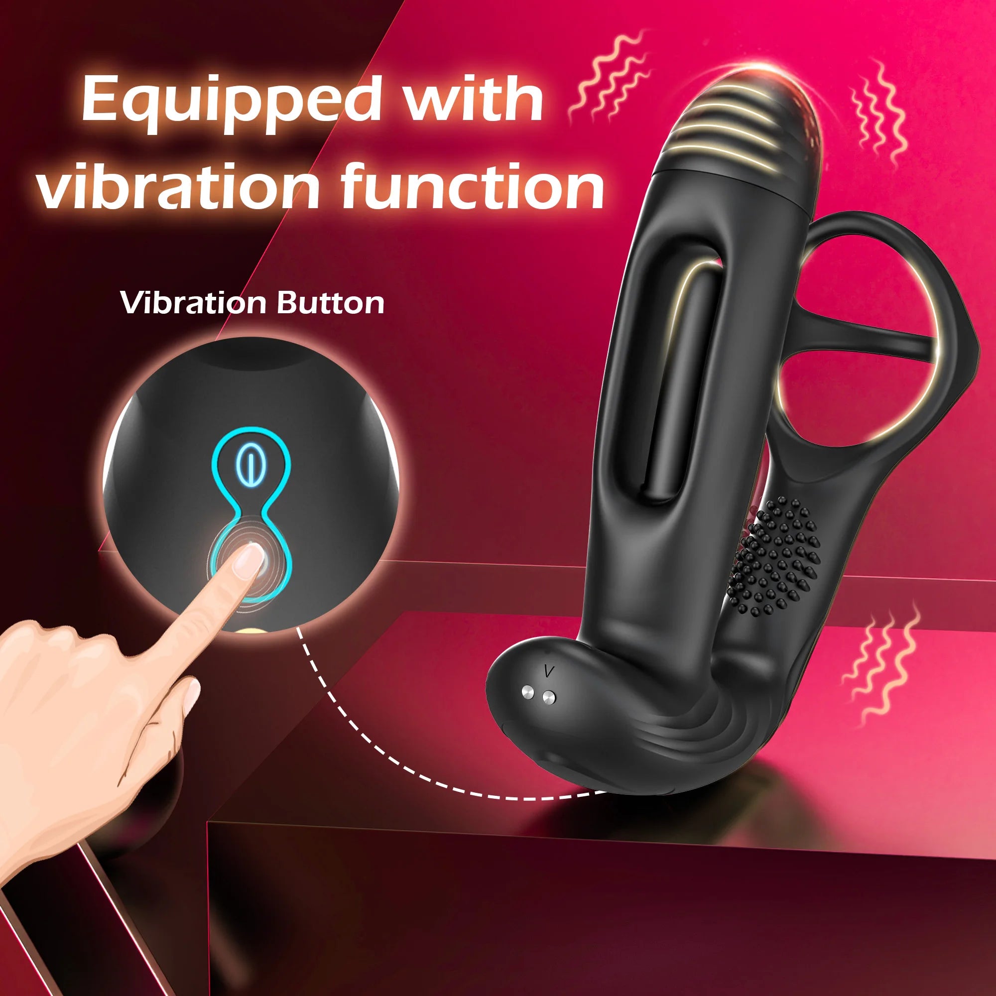 4 in 1 Prostate Massager with 10 Flapping & 10 Vibration - Lusty Time