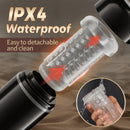 7 Telescoping 7 Spinning Effortless Fun Masturbation Cup with Suction Base