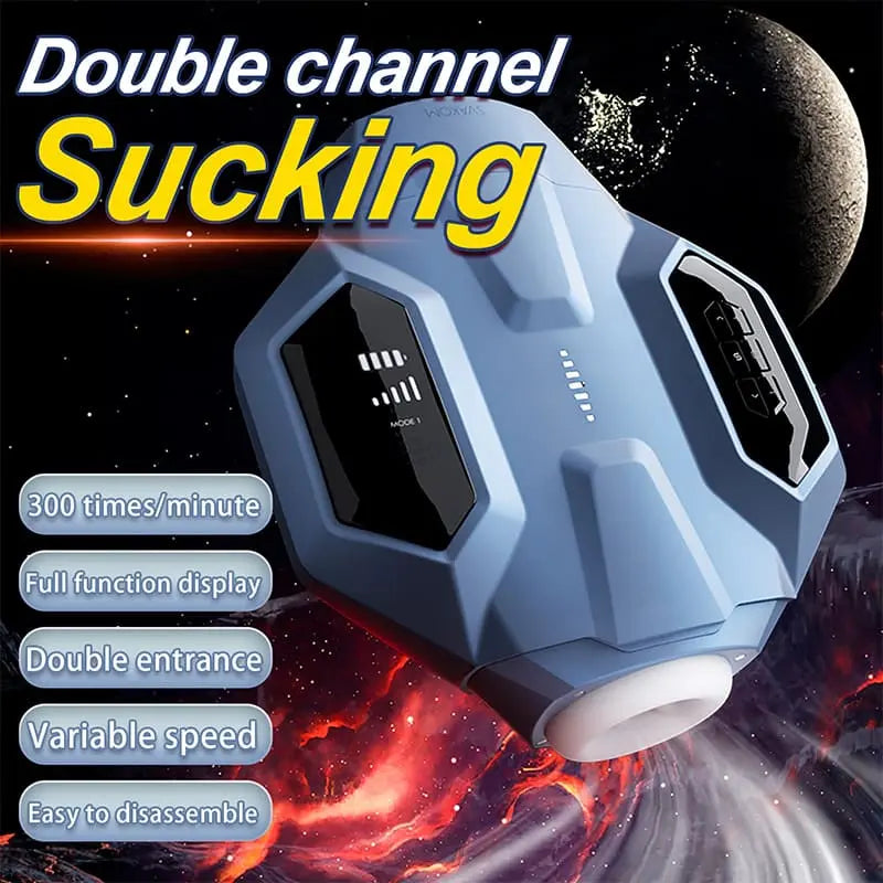 Spaceship Thrusting Sucking Heating Male Stroker Dual Opening