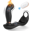 Bill 7X7 Vibrating & Pulsating Balls& Heating Teasing Butt Plug with Cock Ring - Lusty Time