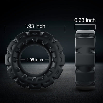1.05-Inch Silicone Wheel-Like Male Helper Penis Ring
