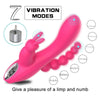 3-in-1 7 Vibrating Modes Rabbit G-Spot Stimulator Anal Dildo Vibrator - Lusty Time