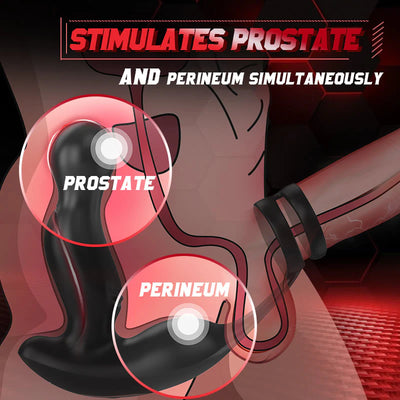 U-GONSER 3-IN-1 Prostate Massager With 11 Vibrations & Dual Penis Ring