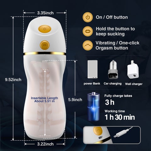 Lion - Electric Blow Job Toy With 3 Suction Modes - Lusty Time