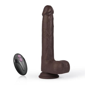 8.7-Inch Dark-Brown Remote Control Multifunctional Dildo - Lusty Time