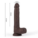 8.7-Inch Dark-Brown Remote Control Multifunctional Dildo - Lusty Time