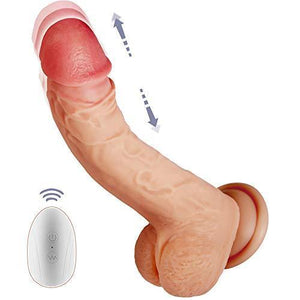 8.5-Inch 8 Mode Vibrating Thrusting Rotating Heating Remote Control Realistic Dildo - Lusty Time