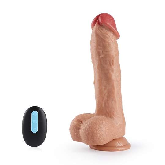 9.4-Inch Remote Control 20-Frequency Rotating Vibrating 9.4 Inch Dildo - Lusty Time