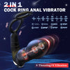 Lustytime 2 In 1 8 Thrusting 8 Vibration Cock Ring Anal Vibrator - Lusty Time