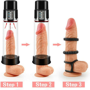 Automatic Transparent 4 Suction Male Penis Pump - Lusty Time