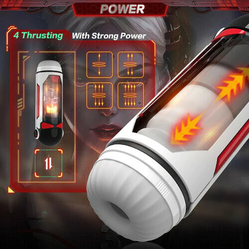 3 IN 1 Thrusting Future Machina Masturbator Cup - Lusty Time