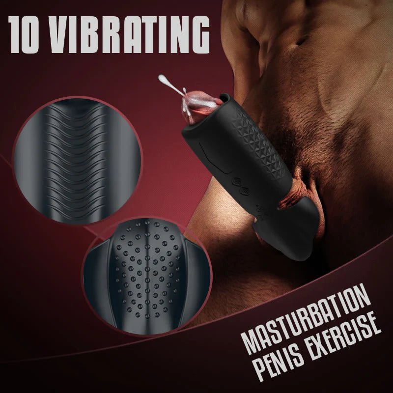 Amanda-10 Vibrating Wrapped Pulse Masturbation Trainer - Lusty Time