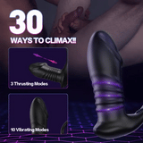 Moore - 10 Thrilling Vibration 3 Thrusting Silicone Remote Control Cock Ring Anal Vibrator - Lusty Time