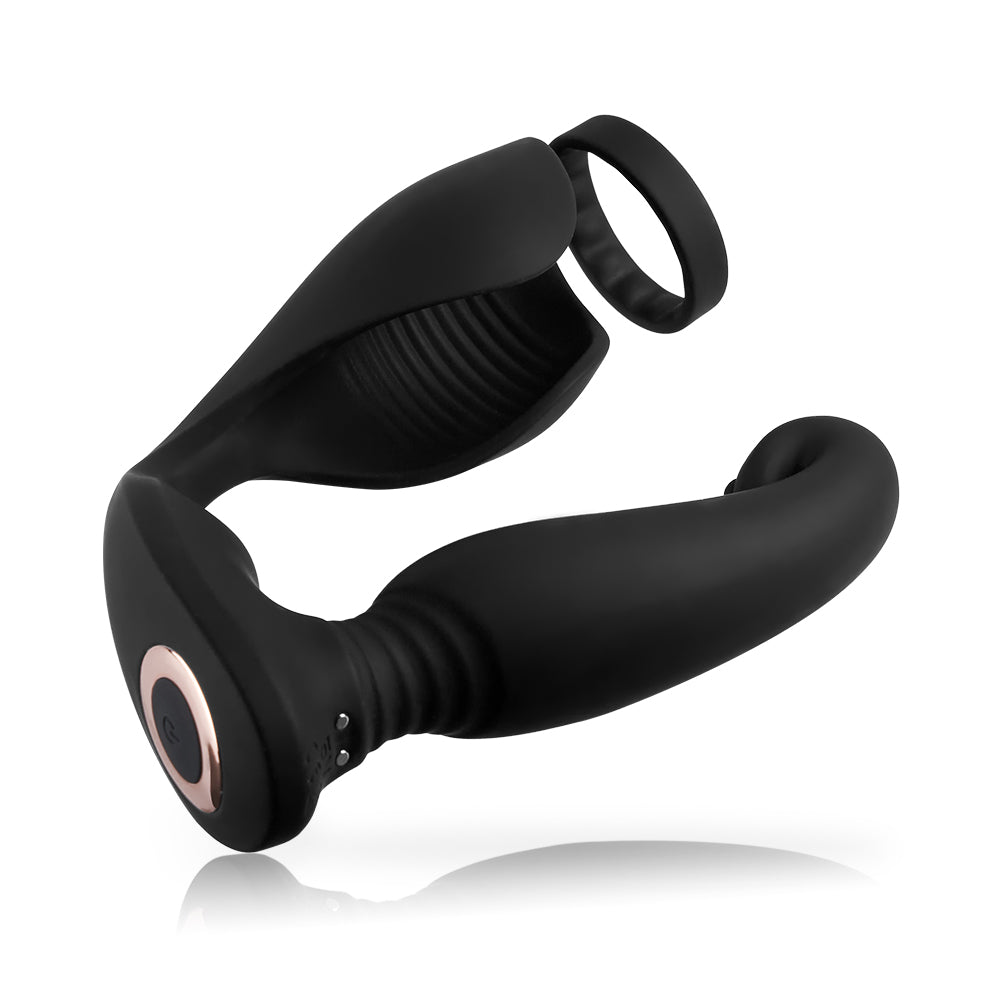 S-HANDE Versatile Vibrating Remote Control Cock Ring Butt Plug Prostat -  Lusty Time