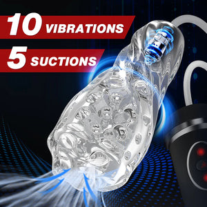 Trouble-Free 5 Suction 10Vibration Blowjob Masturbation Cup - Lusty Time
