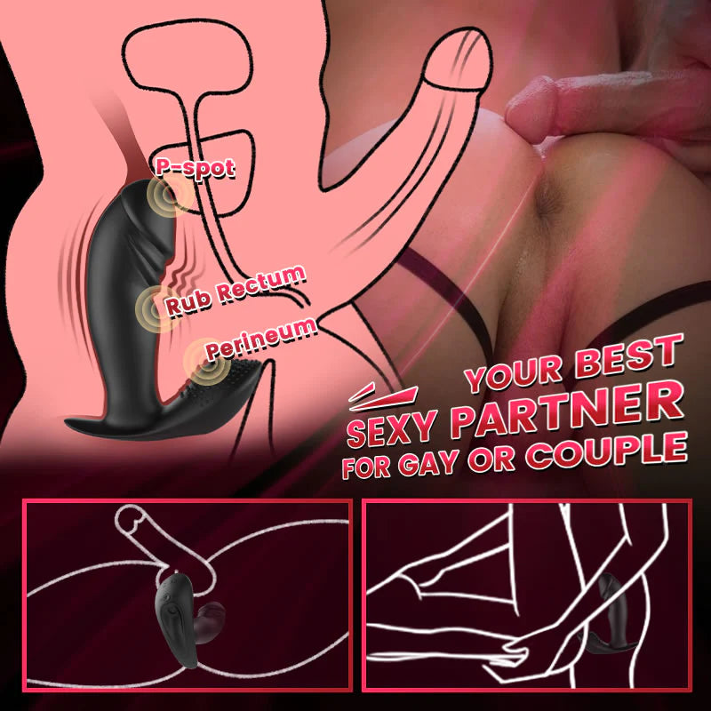 Codie 10 Vibrating Remote Control Rolling Bead Butt Plug Prastate Massager - Lusty Time