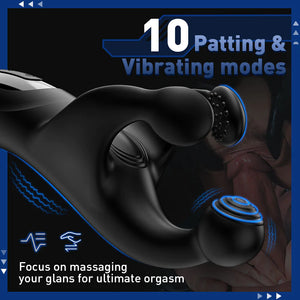 KRANICH 10 Patting & 10 Vibrating Male Vibrating Glans Trainer Stimulator - Lusty Time