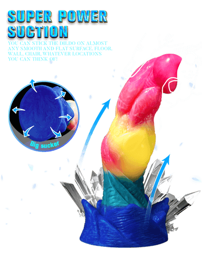 Huge Colorful Realistic Waterproof Dildo URANUS - Lusty Time