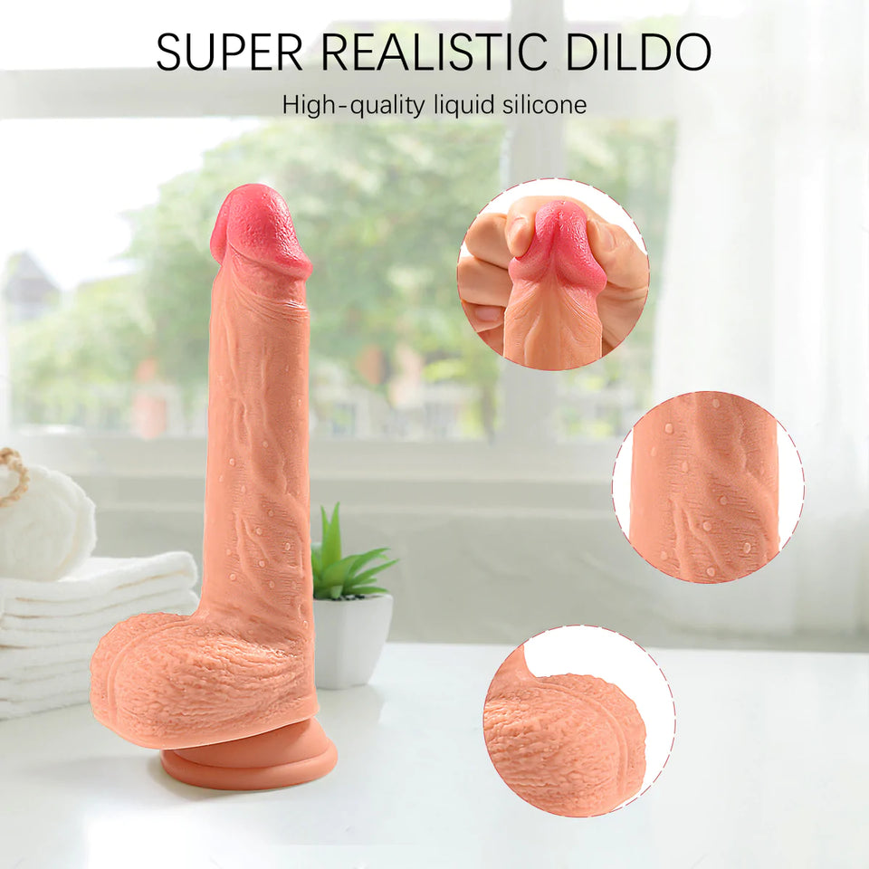 8 Vibration Modes Auto Huge Dildo 8.7 inch G-Spot Thrusting - Lusty Time