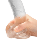 Realistic Transparent Strong Suction Cup Flexible 7 inch Dildo - Lusty Time