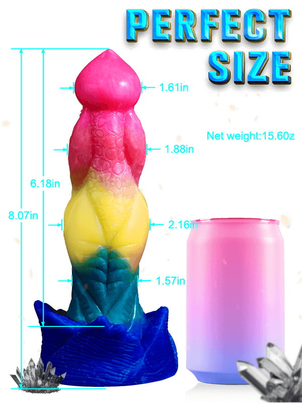 Huge Colorful Realistic Waterproof Dildo URANUS - Lusty Time