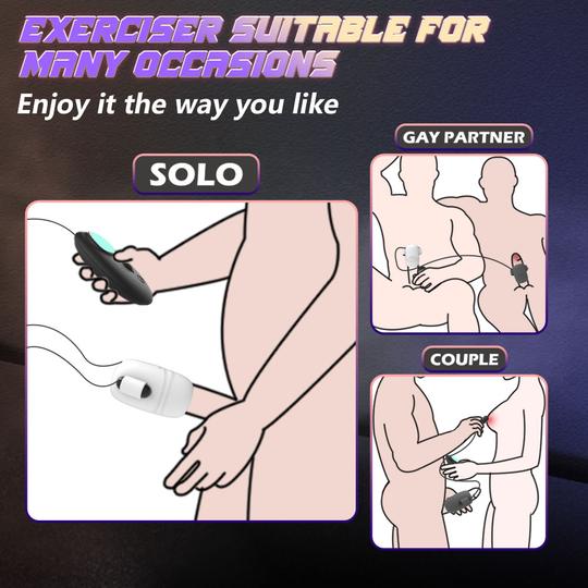 GALAKU 2 Interchangeable Sleeves 12*8 Vibrating Exerciser Masturbation Cup - Lusty Time