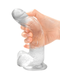 Realistic Transparent Strong Suction Cup Flexible 7 inch Dildo - Lusty Time