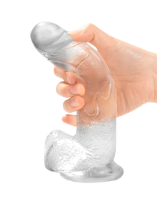 Realistic Transparent Strong Suction Cup Flexible 7 inch Dildo - Lusty Time