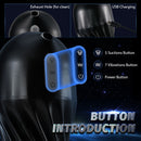Black Cyclone 5 Vacunm Sucking 7 Vibration Modes Automatic Male Masturbation Cup - Lusty Time