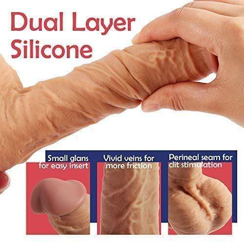 8.6-Inch Remote 3 Fuctions Multiple Combination Lifelike Dildo - Lusty Time