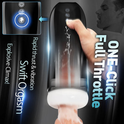 LUSTYTIME 7 Auto-Thrusting Dashing Button Real-Feel Stroker Masturbation Cup