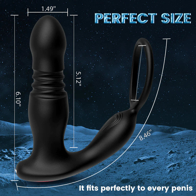 GURIN 7 Vibrations & 7 Thrusts Cock Ring Prostate Massager