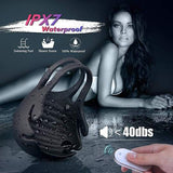 1.29-Inch 9-Speed Vibrating Penis Ring with Testicles Teaser - Lusty Time