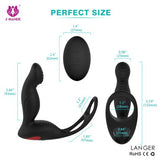 S-HANDE Remote Control Male Prostate Vibe Anal Plug With Penis Ring - Lusty Time