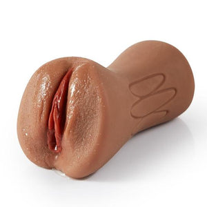 6.1" Bronzed Skin Realistic Clitoris Soft Pocket Pussy Stroker - Lusty Time