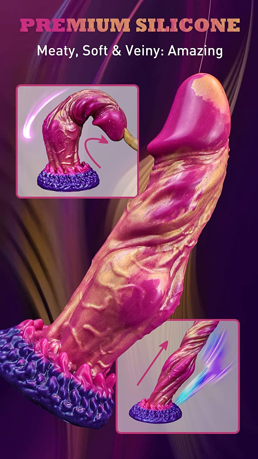 Fantasy Dildo Realistic Dildo- Titan-Golden - Lusty Time