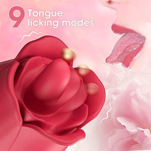 Rose Tongue Vibrator with Vibrating Egg - Lusty Time